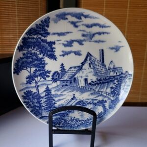 Blue and White Landscape Plate
